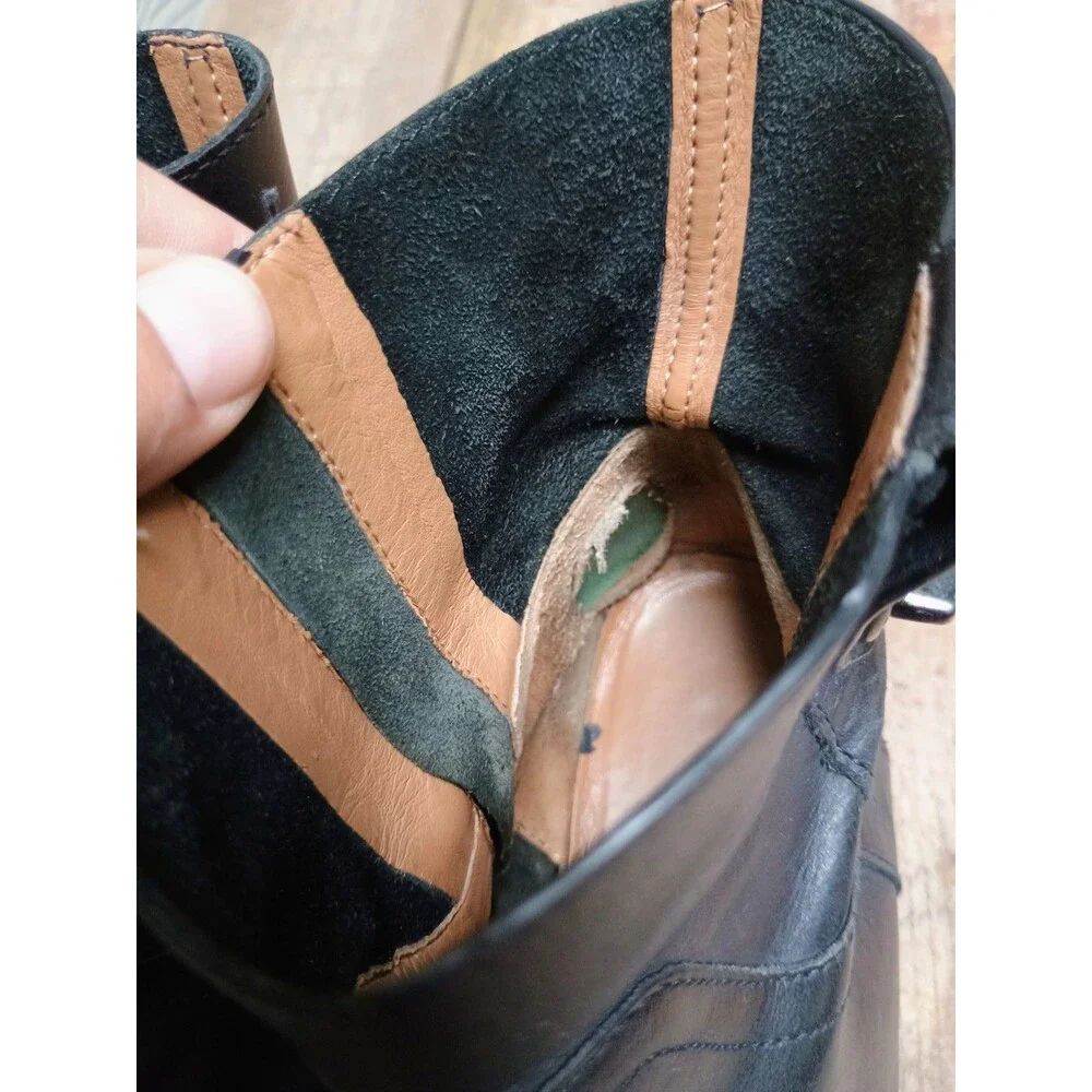 Coach Georgetta Black Ankle Boots Turn Lock Detail Sz 8.5 B